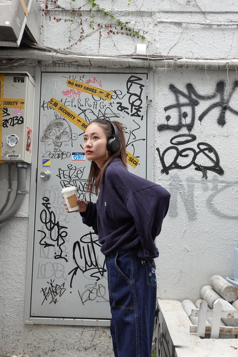 刺繍カーブデニム